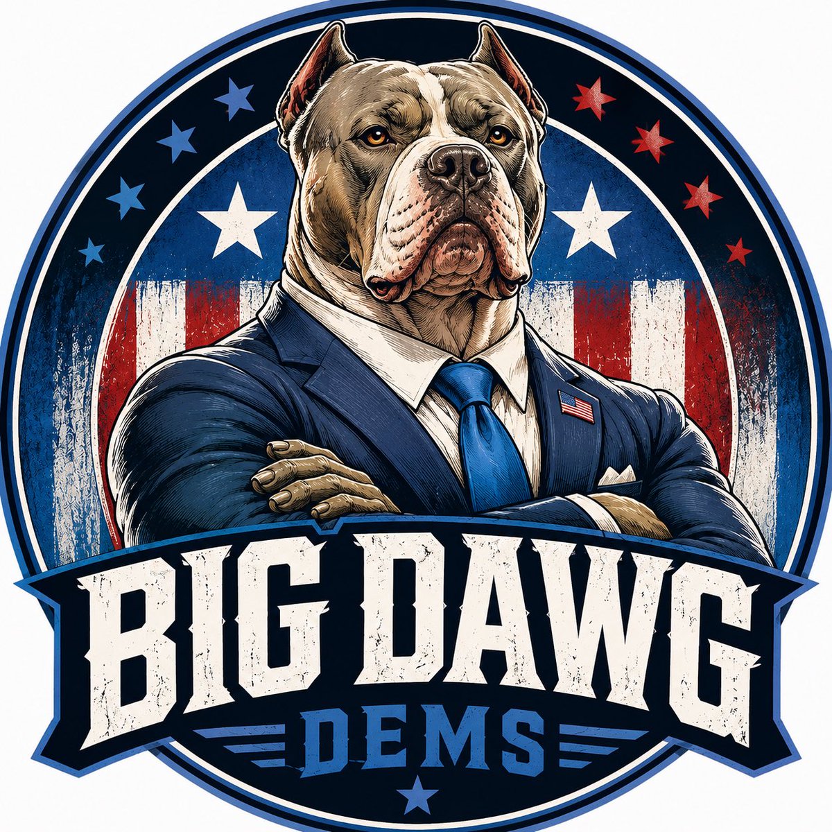 RachelBitecofer's tweet photo. I don’t call myself a blue dog Dem, a yellow dog Dem, a DSA Dem, a centrist Dem, or a progressive Dem: 

I call myself a Big Dawg Dem, where our only platform is kicking MAGA’s ass in elections.

Anyone else? https://t.co/XWC286fpg5