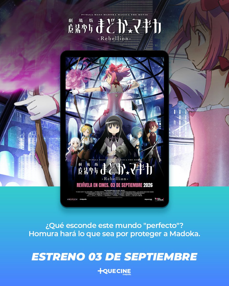 Cinepolis's tweet photo. Si todavía confías en Kyubey… es porque no aprendiste nada. 👀🩷
Revive #Madoka este 20 de agosto. 🌙🍿 @MasQueCineLatam https://t.co/GWvitUUiqR