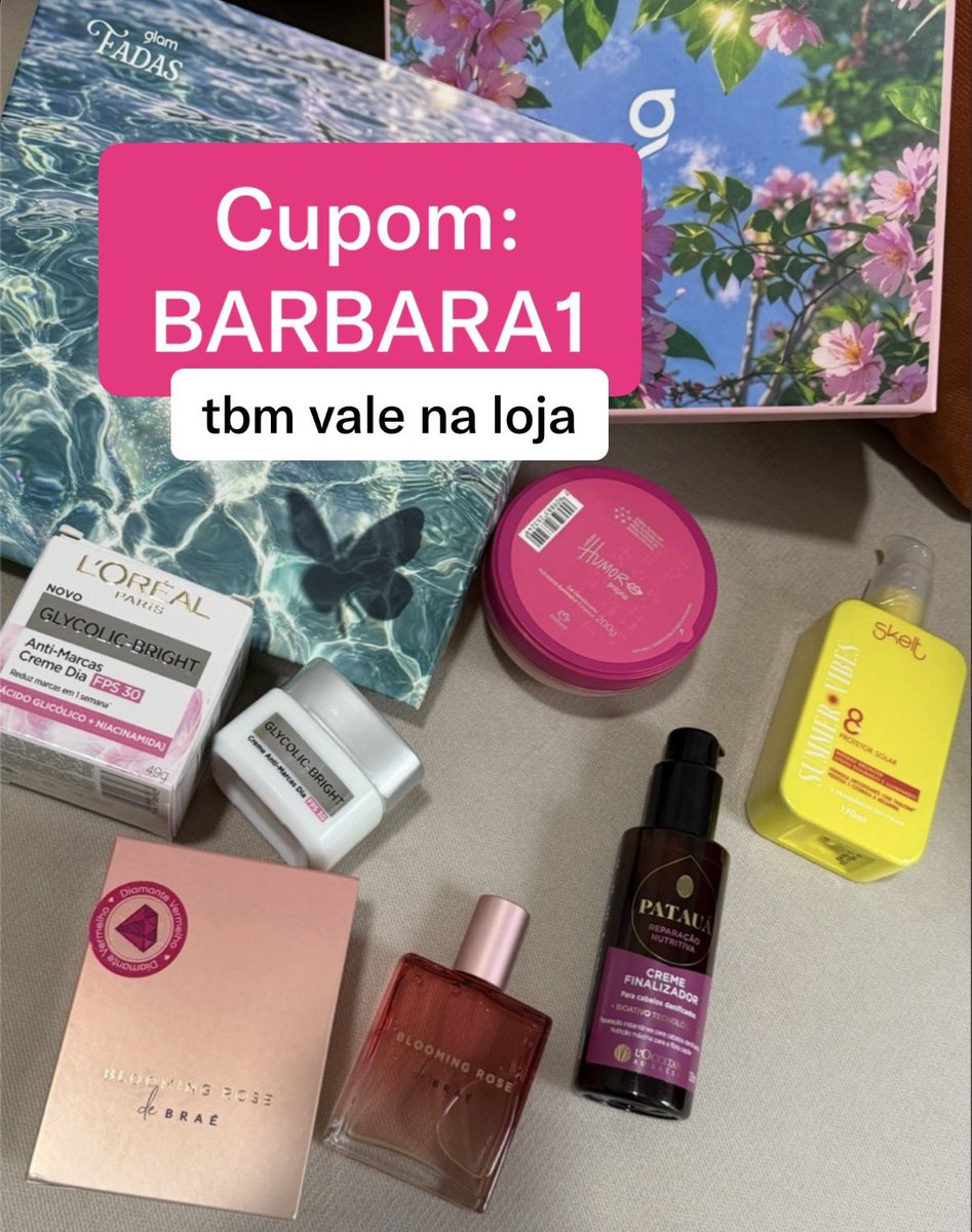 bapirani's tweet photo. Cupom glam 2026: BARBARA1 ✅
Use o cupom: BARBARA1 para descontos na glambox, glambag, glamcombo e Loja glam!
Válido para assinaturas, renovações e Loja. ✨🛍️
Código ativo e verificado para o ano todo
🔗 https://t.co/qIA05tx0Ei
#glambox #cupomglam #cupomglambox https://t.co/Evw30Hdanh