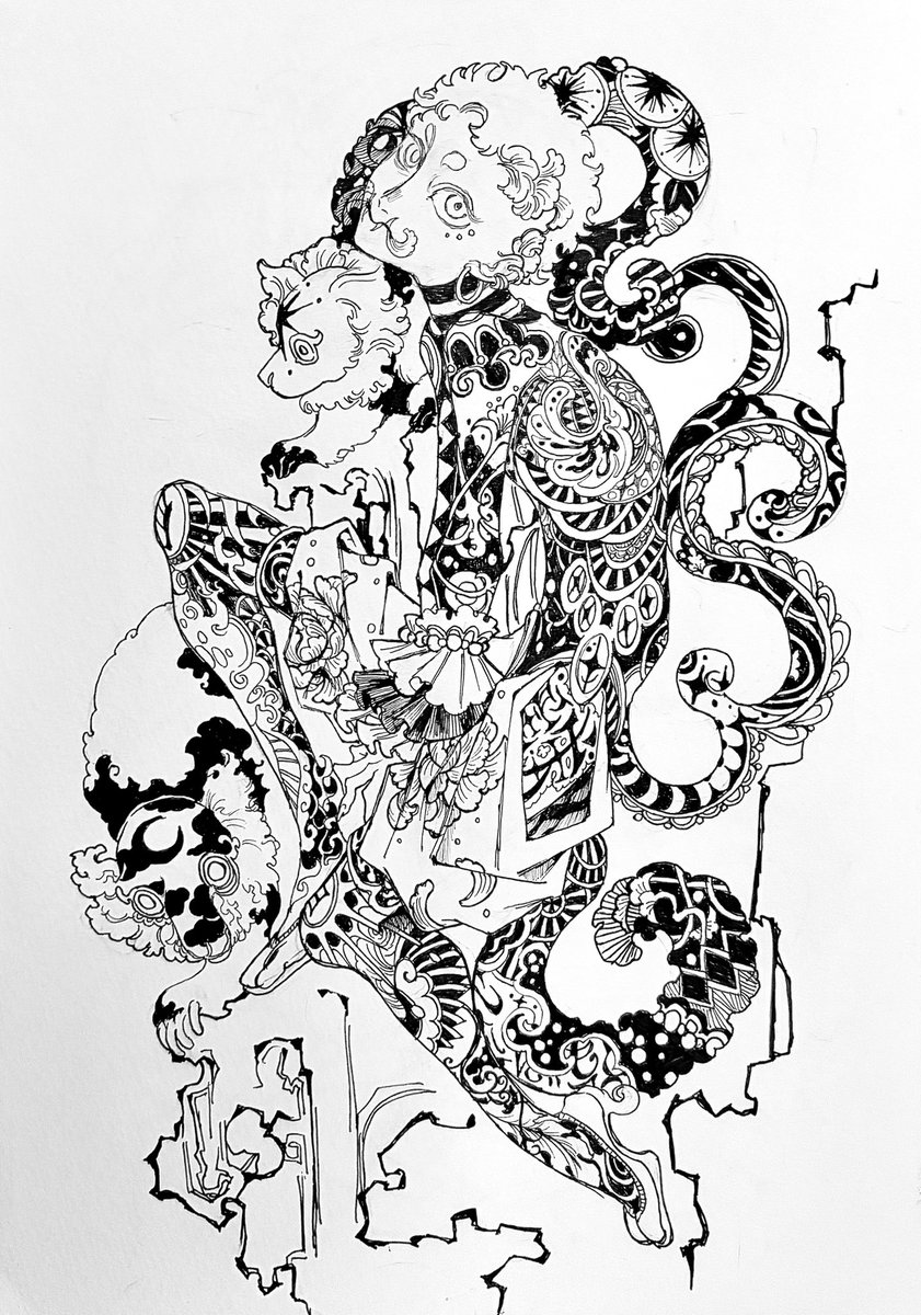 Tomatoseijin14's tweet photo. ペン画　猿
#illustrationㅤ #創作 https://t.co/qyoNauUNtf