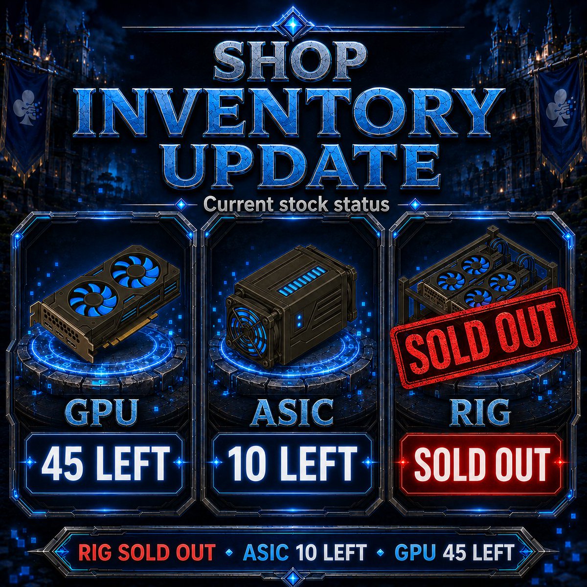 Litehash_net's tweet photo. Rigs are now sold out, and ASICs are going fast! https://t.co/bsgacibgeP