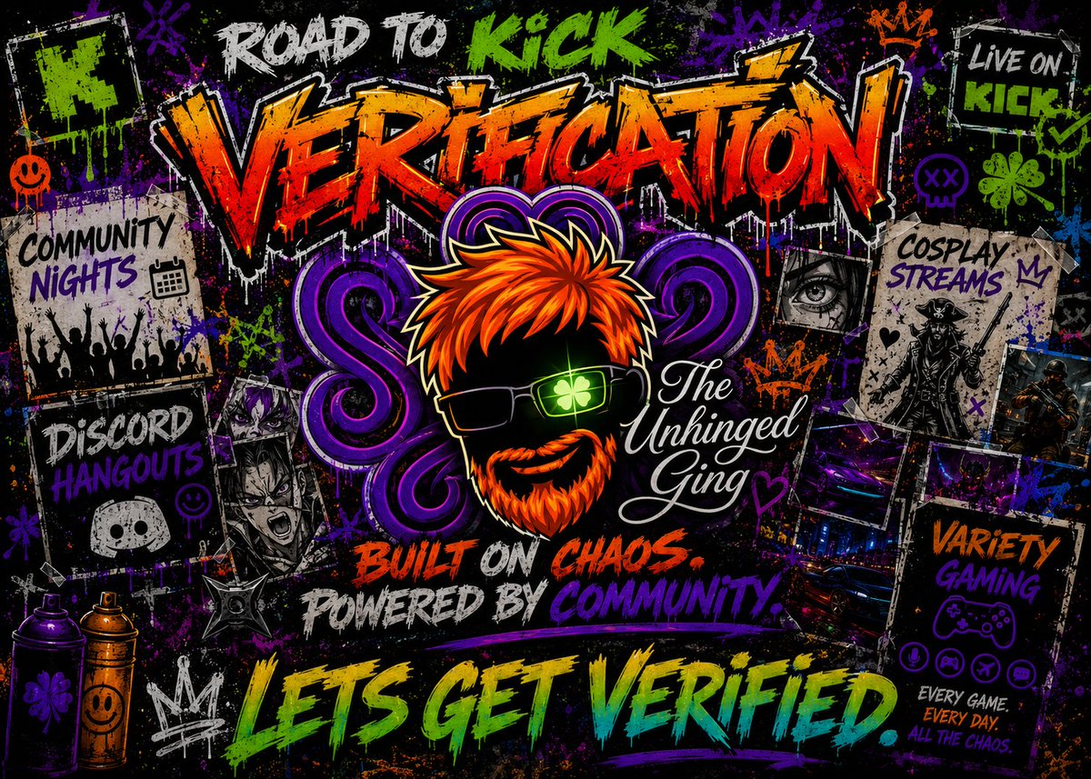 SkehwoTV's tweet photo. Shamalamadiknutz ma babiez! We're grinding but nothing happens without YOU. Come chat, follow, and stay for the vibes. Come be apart of the Unhinged Experience.
#Kick #KickCommunity #FYP #TheUnhingedGing #VerificationGrind https://t.co/IhzeDreU05