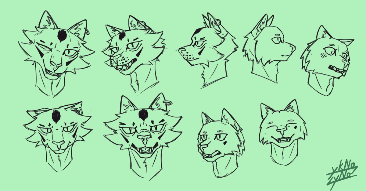 Youknoww_Yuno's tweet photo. A lil expression sheet to top it off https://t.co/ZuNB32mEPf