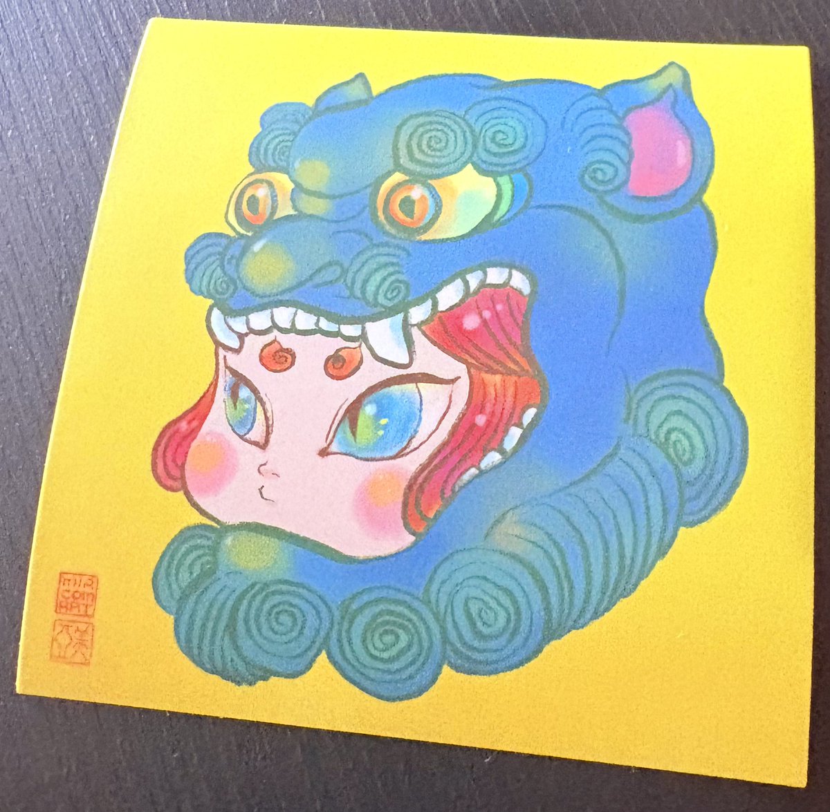 miacomart's tweet photo. Good morning ☕️

Shisa sticker ✨

Have a great Tuesday 💚 https://t.co/ftx6tuRyiN