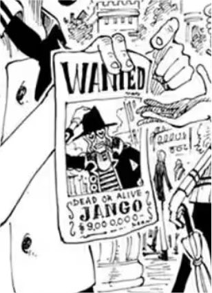 Django_god's tweet photo. ジャンゴって英名「Django」なのに手配書には「JANGO」って書かれてて「D」が消えてるんだよね

これ実はDの一族だったから五老星に名前規制されたんだよ https://t.co/9CS8MHNj6q