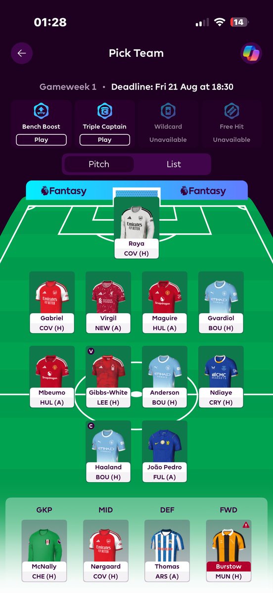 fplpercent's tweet photo. I believe there is going to be a bigger gap in points between Gabriel and Mosquera, then Bruno and Mbuemo. I could be wrong, but it’s a cheaper combo, slightly more differential, and overall just seems a little bit cooler! 

Let me know your thoughts!

#FPL https://t.co/JiHi64j7q4