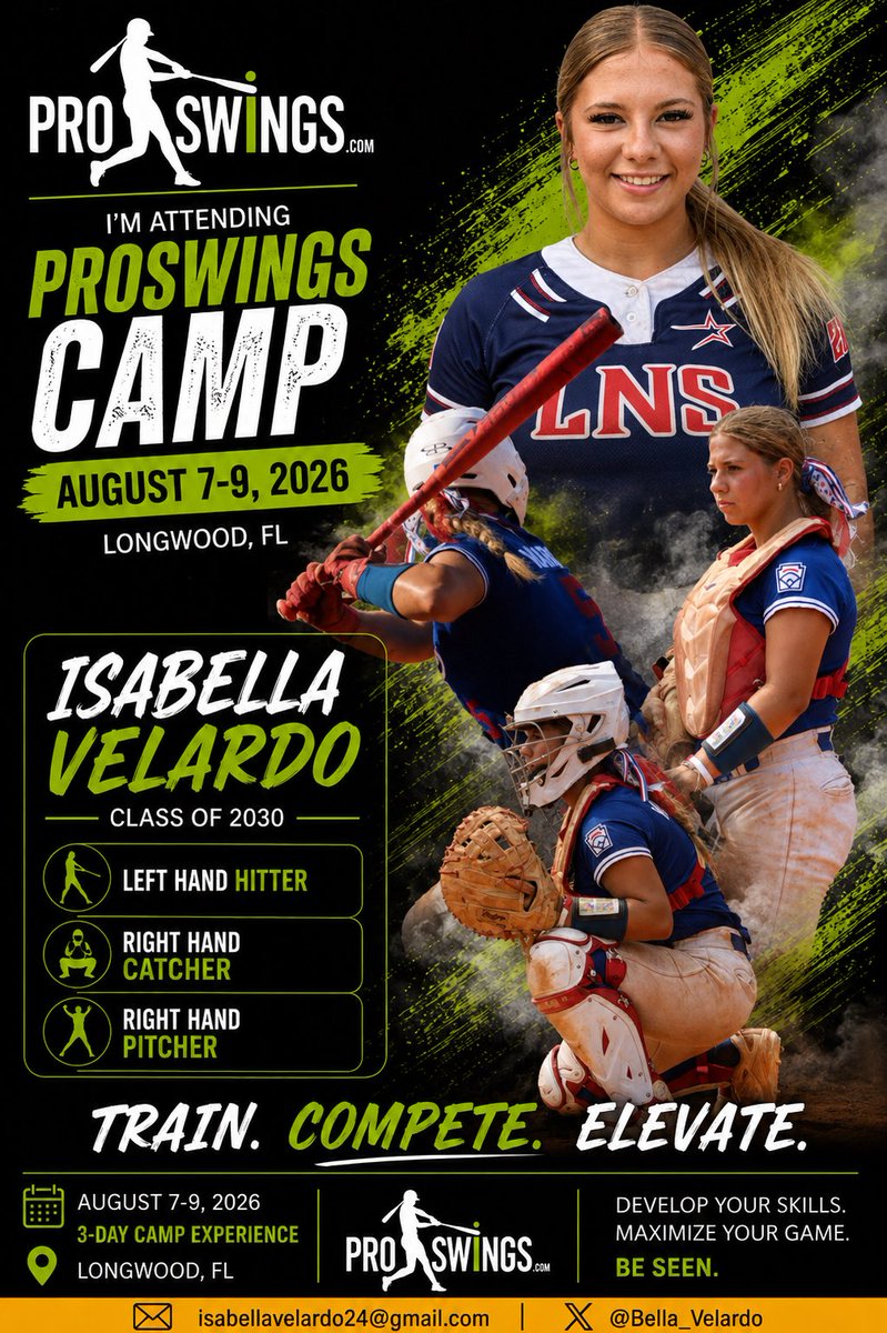 Bella_Velardo's tweet photo. Proswings camp, aug 7-9, in Longwood FL https://t.co/Er5Drszcpf