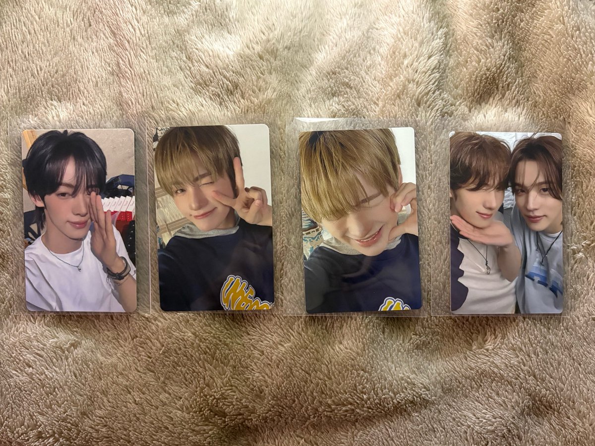 jsdn_17's tweet photo. TWS SODASODA トレカ 交換

譲▶︎▷写真の物(ハンジン、ジフン)
求▶︎▷ドフン

緩〜く募集しております🫶🏻︎ https://t.co/j2ekqk2UFN