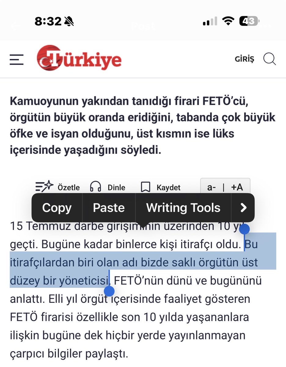 EmreUslu's tweet photo. Bugün bu söyleşiyi veren kişinin %100 Önder Aytaç olduğunu öğrendim. Şu ana kadar bilmediğimiz bir gerçeği de yazmış gazete: Önder Ayraç itirafçı olmuş. İtirafçı olmasa kendisi söyleşi yapanı arayıp “itirafçı değilim” der metni düzeltirdi. 

https://t.co/2gXMKIhbVT https://t.co/drhc74DzNu