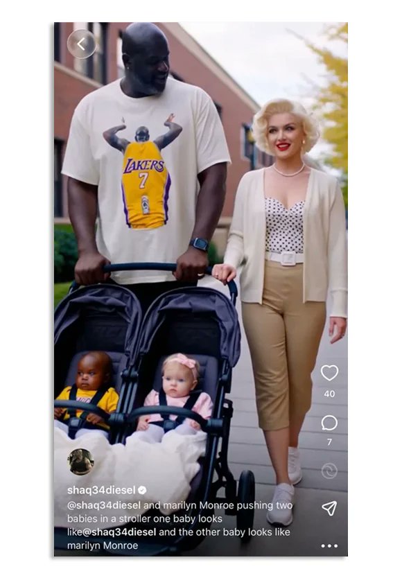 TheAlexSylvian's tweet photo. does anyone else remember when shaquille o'neal formerly of the NBA, who happens to own a company that owns the rights to marilyn monroe's face, posted a long AI video on valentine's day of himself marrying marilyn monroe as part of his long marilyn monroe psychosis https://t.co/LxkL96EkBj