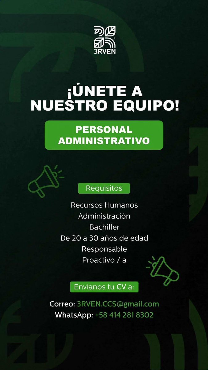 Empleoccs's tweet photo. 📍 ATENCIÓN - CARACAS📍
💼 ¿Cumples con los requisitos?🚀 
Envía tu síntesis curricular  actualizada al correo de la imagen. 

​¡ÉXITOS! 🍀
​⚠️ IMPORTANTE:​ ⚠️
Recuerda, nosotros NO realizamos procesos de contratación ni selección. 
#empleoccs #empleo #ccs #oportunidad #laboral https://t.co/oMmRQrFJKk