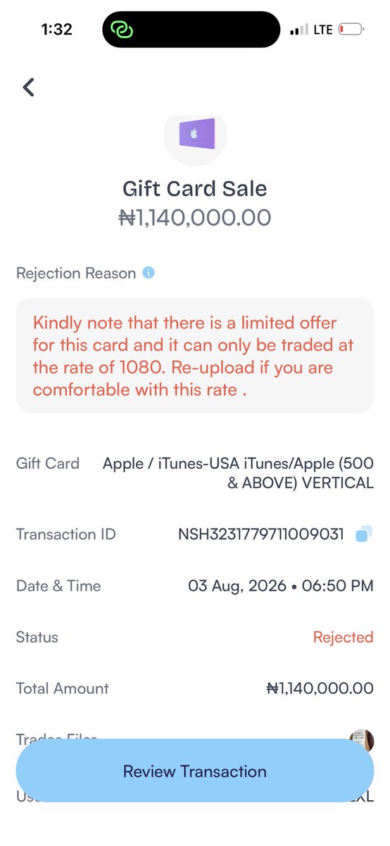 Dedominators's tweet photo. @card_nosh Nosh you guys have my $1000 and have denied not having it after you redeemed my gift card.
You guys rejected my card twice for no reason and told me to reupload if I accept the new rate which I did and the third one u told me that my card had been used https://t.co/Mtu2vZdEGR