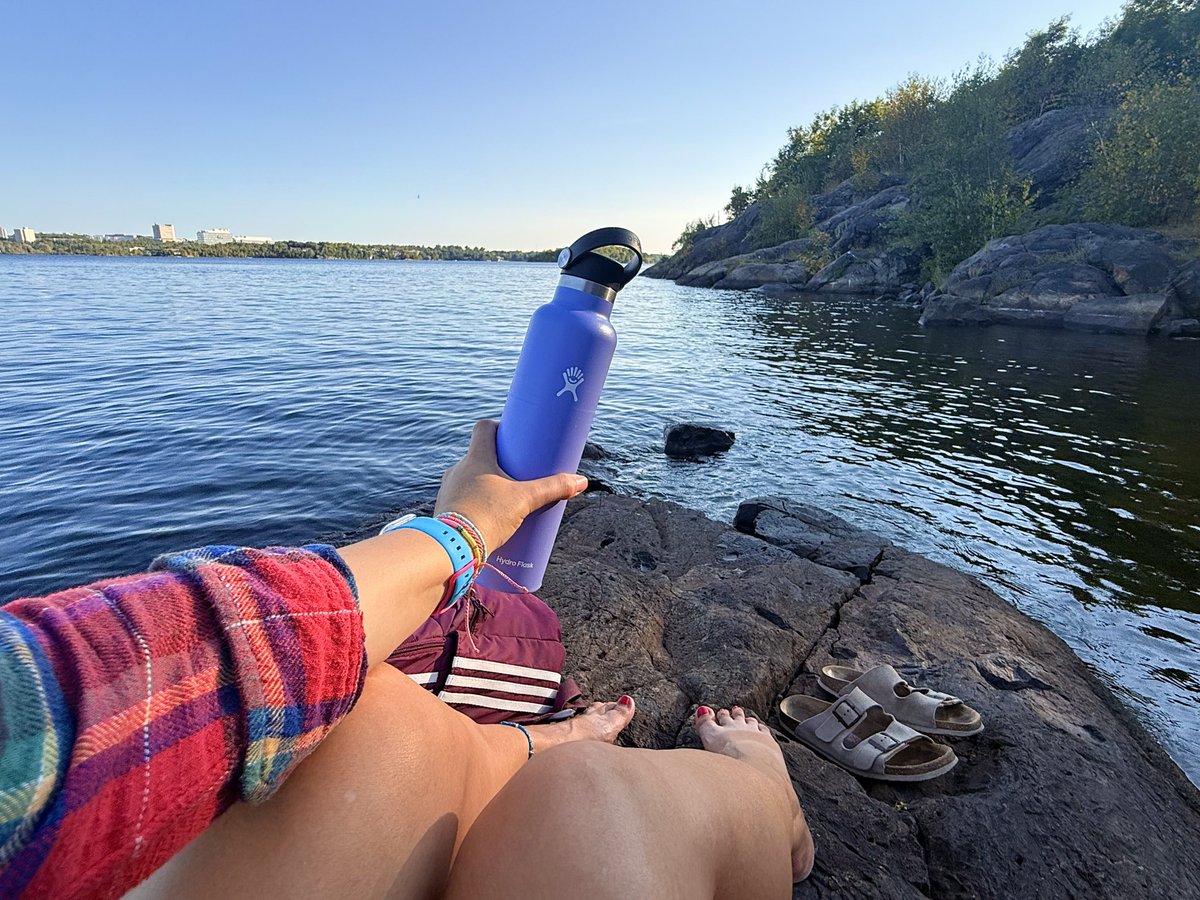 HeyItsMeMissJT's tweet photo. What's a #LongWeekend without a lake... ���� #August2026 #OnRepeatPlease #LakeLife #Summer #RamseyLake #NorthernOntario #Walk #Hike #Swim #Active #NeverStopMoving #OutdoorFitness ☀️🌊💜⛵️ https://t.co/RVrIzgRngc