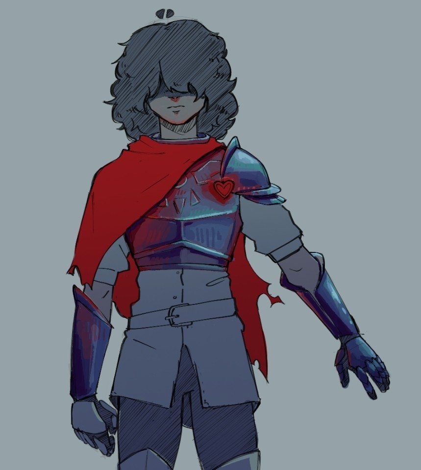 NonStopOutput's tweet photo. This was a concept for my ren faire outfit. But I guess it also could double as my first Kris fanart. Second image was a test at rendering metal relative to its environment. #deltarune #kris https://t.co/u6rgOTWkLO