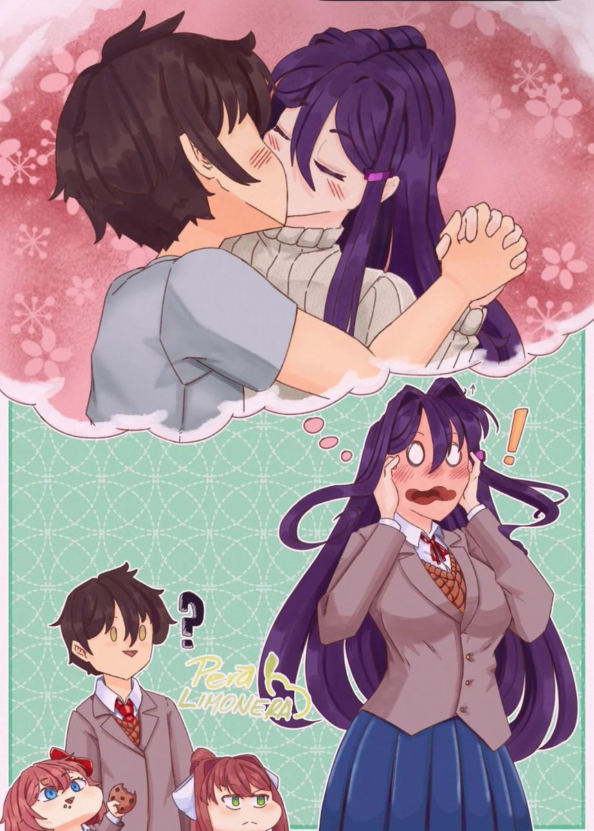 MomazosYuri's tweet photo. Yuri:
"Eh?!... porque llegó esa fantasía en mi cabeza de la nada?!"

 #DokiDokiLiteratureClub  #YuriDDLC

Créditos
@PeraSinLimon https://t.co/1h2Ts9qsf0