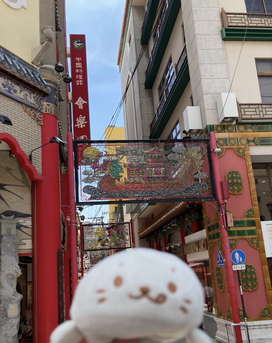 atelierfeuille's tweet photo. 「カステラサイダー飲んだ後は中華街に移動してお昼きゅ！」
カステラサイダー、なんとも言えないお味でした…
「長崎といえばちゃんぽん！パンダさんと記念写真も撮ったきゅ🐼」
こぢんまりとした中華街だったねぇ
#しろたん　#中華街 https://t.co/P2onIfAAxB