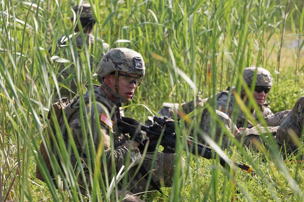 HermanCsalley's tweet photo. RT @USARPAC: Ready to respond
Pacific Warriors from the 41st Signal Battalion sharpen their combat readiness during a Convoy Situational Tactical Exercise at Camp Humphreys, South Korea, training to react to threats while supporting sustainment, network, and resupply operations. https://t.co/tsJzO02wE9