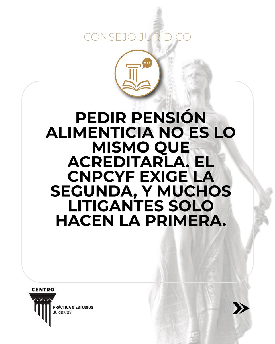 cepyej's tweet photo. Pedir una pensión alimenticia no garantiza que sea concedida. También debes acreditar que existe el derecho a recibirla.

#DerechoFamiliar #PensiónAlimenticia #ObligaciónAlimentaria #JusticiaFamiliar #FormaciónJurídica https://t.co/irob89ANyG