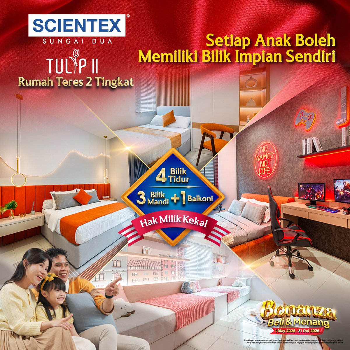 ScientexTG's tweet photo. 🌷 𝐒𝐜𝐢𝐞𝐧𝐭𝐞𝐱 𝐒𝐮𝐧𝐠𝐚𝐢 𝐃𝐮𝐚 – 𝐓𝐮𝐥𝐢𝐩 𝐈𝐈

💰 Harga bermula 𝐑𝐌𝟑𝟕𝟏,𝟖𝟎𝟎*
📜 Hak Milik Kekal
🌿 4 Bilik Tidur + 3 Bilik Mandi + 1 Balkoni

📍 Untuk maklumat lanjut:
📞 𝐒𝐜𝐢𝐞𝐧𝐭𝐞𝐱 𝐒𝐮𝐧𝐠𝐚𝐢 𝐃𝐮𝐚 𝐒𝐚𝐥𝐞𝐬 𝐆𝐚𝐥𝐥𝐞𝐫𝐲: 04-573 5833 https://t.co/wkcryC9HLu