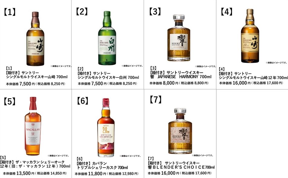 イカリ（山崎、白州、響etc～最速ウイスキー抽選・販売情報＜定価
