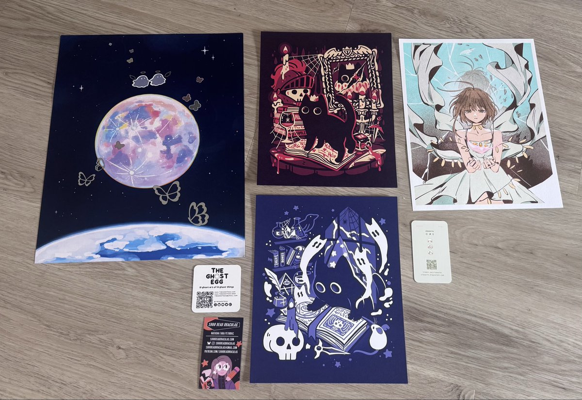 queendumpling_'s tweet photo. first otakon artist alley haul 💕 I tried my best to match everything pictured to the right artist but I think there are some I may have missed 😖some highlights > 👇 https://t.co/9OPoooOoGv