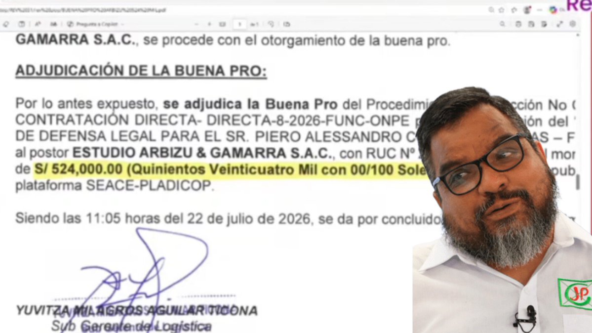 ultimopaladin's tweet photo. 524 mil soles le da la ONPE a Julio Arbizu para defender al delincuente Piero Corvetto.

Que tal suerte tienen los que no se bañan 
https://t.co/wZq3Bx2aBg https://t.co/CirT9dDa1u