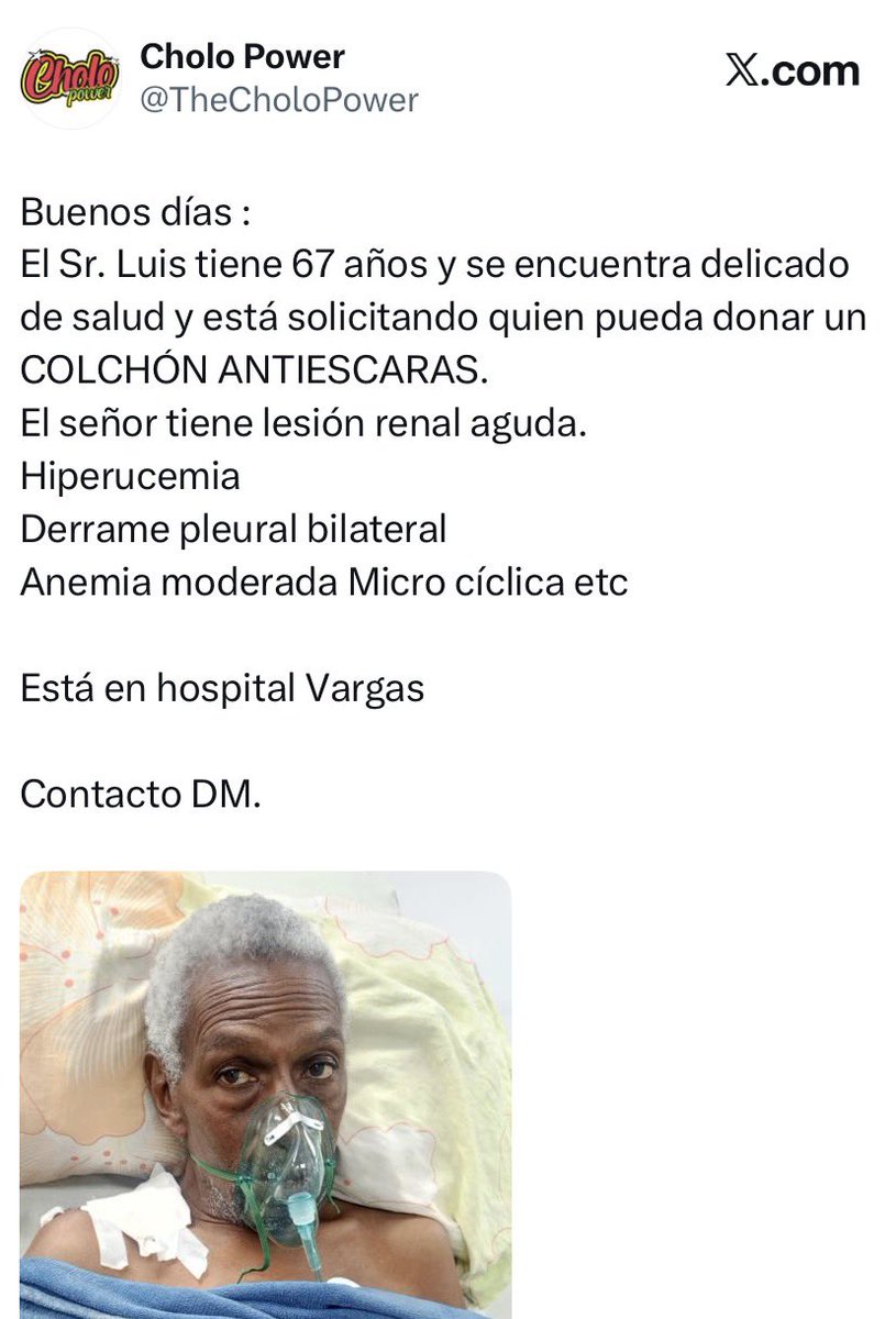 TheCholoPower's tweet photo. Ha fallecido el señor José Luis…

Agradezco a todas las personas que colaboraron de distintas maneras para que -lo que fueron sus últimos días- fueran un poco menos incómodos y -acaso- más amables y dignos.

Gracias y paz a su alma. https://t.co/kgeeAnQLoV