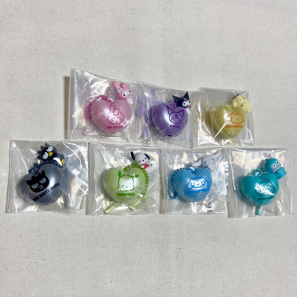 kuc_202's tweet photo. 【交換】サンリオ バルーンポップチャーム 

【譲】マイメロ・クロミ・プリン・バツ丸・ポチャッコ・シナモン・ハンギョドン　
【求】キティ

郵送交換希望です。
お心当たりある方よろしくお願いいたします。 https://t.co/yGhYtlfX4D