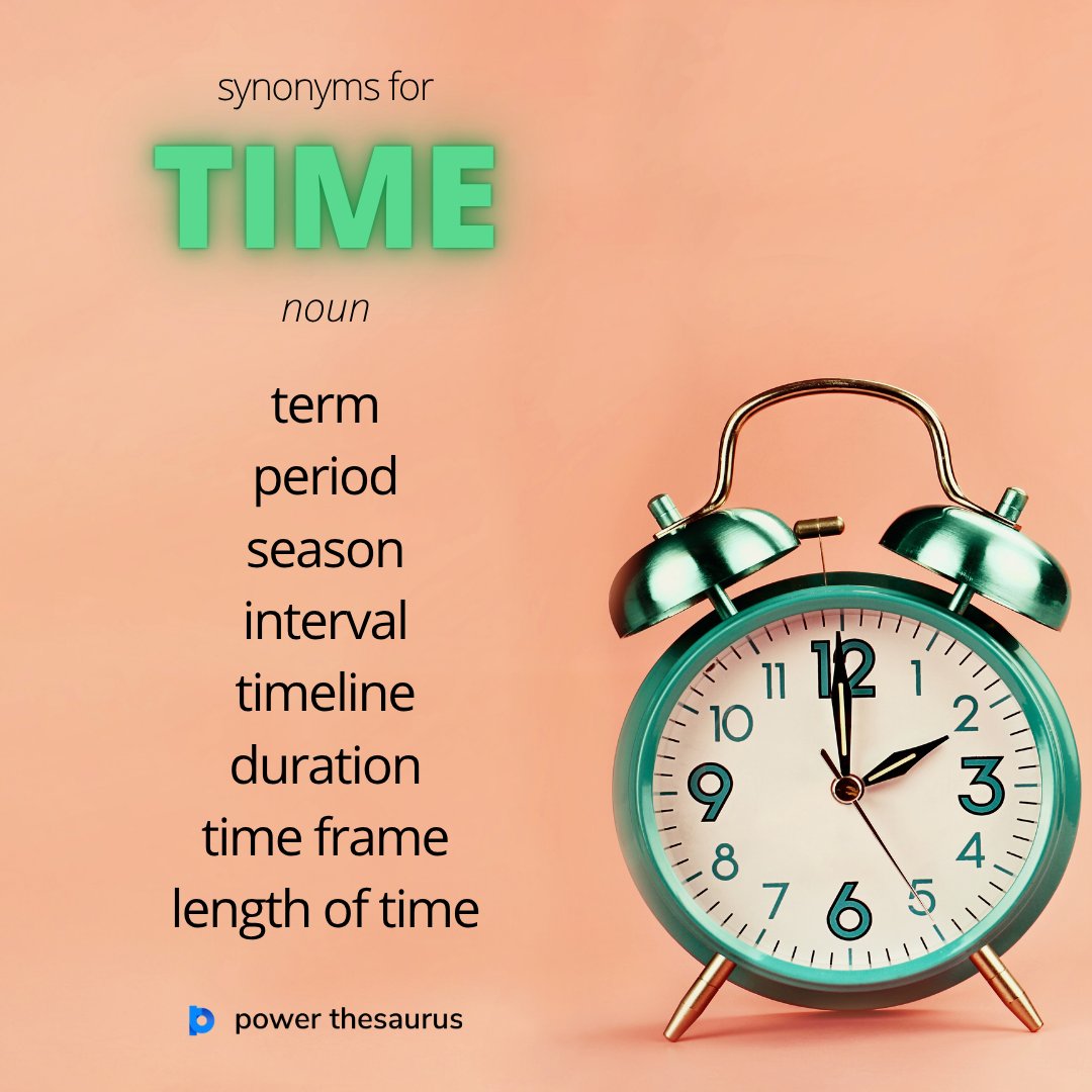 PowerThesaurus's tweet photo. https://t.co/tDxxsoHZ2o
If people say "time", they mean the passing of moments, hours, days, or years.
E.g. "Time goes by very quickly."
#synonym #thesaurus #learnenglish #ielts https://t.co/R9F1nH4PjK