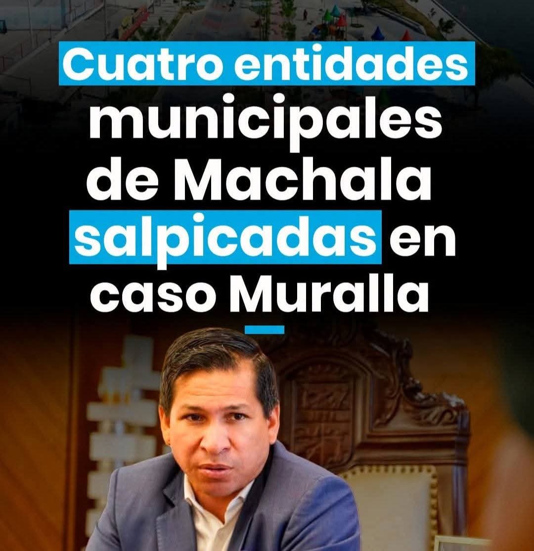 _Noticias_Ecu's tweet photo. #Judicial || Caso muralla que involucra a Darío M. Alcalde de Machala salpica a 4 entidades municipales. El Alcalde sumó USD 300.000 en sueldos y USD 2,7 millones en ingresos.
La indagación inició por una presunta red de funcionarios que direccionó contratos públicos.

#Machala https://t.co/x8okYpRyIM