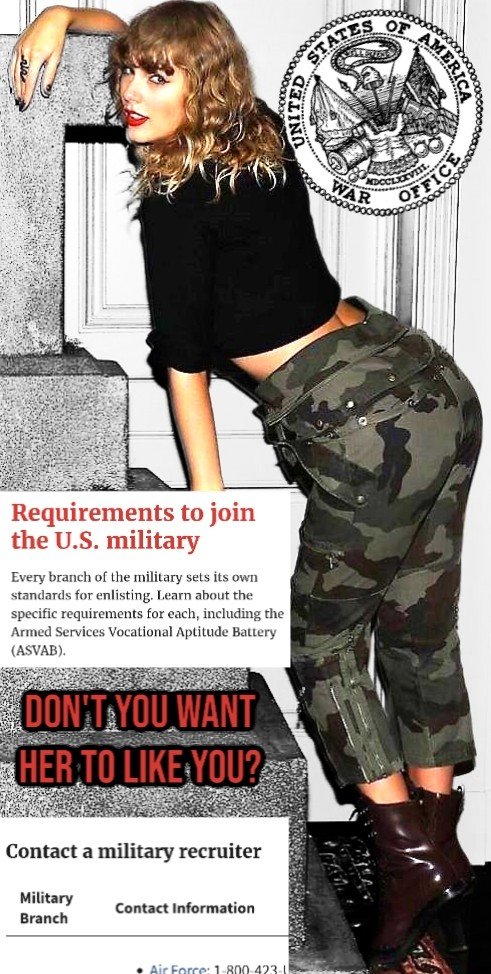 RoleplayLurkSam's tweet photo. Saw this pic of Taylor in camo and had to whip this up. https://t.co/AtdczvfV0B