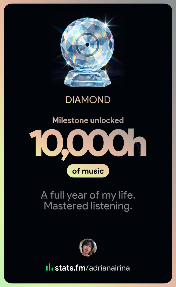 adriana_hanvt's tweet photo. My listening milestone
Check yours on https://t.co/uWTX9k3MSl #statsfm https://t.co/H823bAHTgg