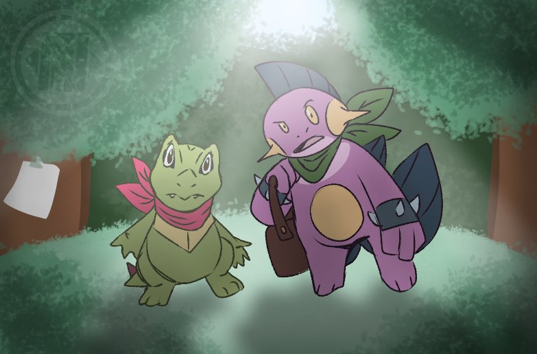 NeonartL's tweet photo. Shiny Totodile and Marshtomp saw a new unknown path in the forest and they wondered: Where does it lead? 🤔
#Neonart #Art #Pokemon #Pokémon #Pokemonart #PokemonOC #Totodile #Marshtomp #pokemonmysterydungeon #PMD #mysterydungeon https://t.co/Ahitj5BKOM