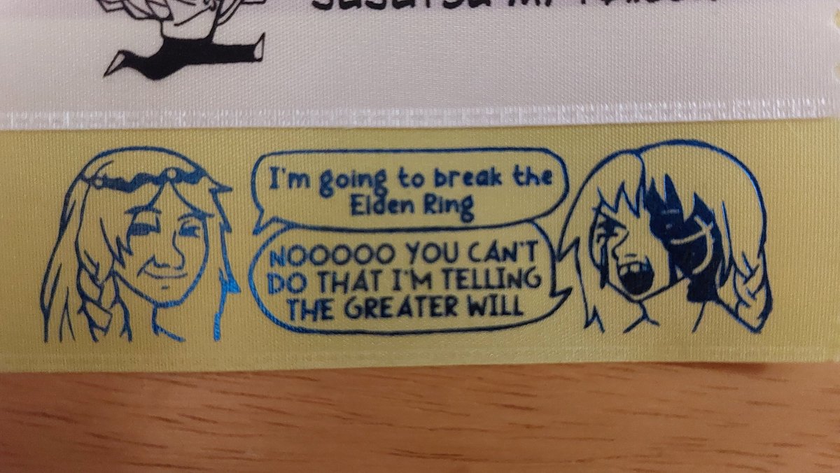 RellanasThrone's tweet photo. Best ribbon I got at Otakon.
#Eldenring https://t.co/86tUoC7gcx