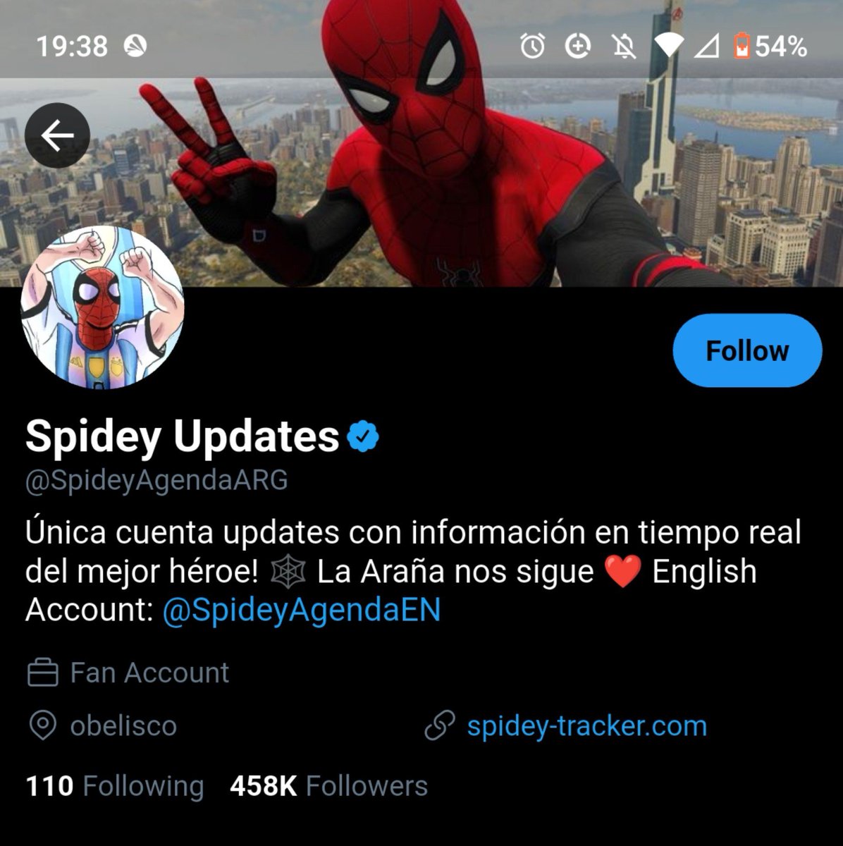 lunarfairybot's tweet photo. 𒌐 Spidey Updates! 

la cuenta fandom oficial. sus dueños son un misterio. rey tiene genuino miedo de que lo descubran pero de todos modos les manda selfies en el traje con la mejor de las ondas https://t.co/LN6P2cC3CP