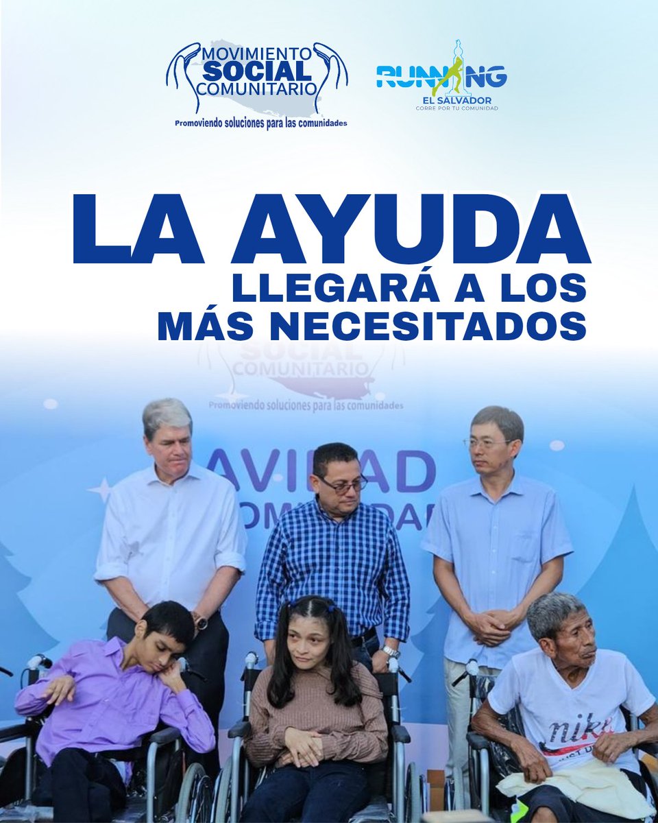 ComunitariosES's tweet photo. La ayuda llegará a quienes más la necesitan 👨‍🦽 

Seguimos llegando hasta las familias más vulnerables, inspirados en el legado de nuestro fundador, el Ministro de Trabajo @RolandoCastroSV, convencidos de que la solidaridad tiene el poder de transformar vidas. https://t.co/fUyvrOdHGk