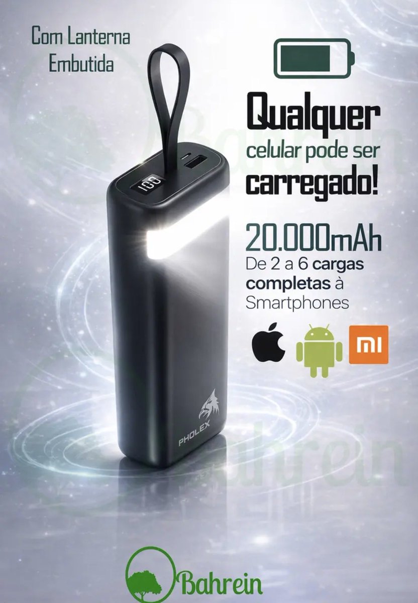 uttguki's tweet photo. ⚡ Promoção Relâmpago! ⚡

Carregador Portátil Bahrein 20.000 mAh com carregamento turbo e cabos integrados por apenas R$ 59,73! Ideal para curtir o seu show sem perder nenhuma gravação! 

Aproveite antes que acabe ➡️ https://t.co/bkthvqu3kZ https://t.co/vfsqIeuwhd