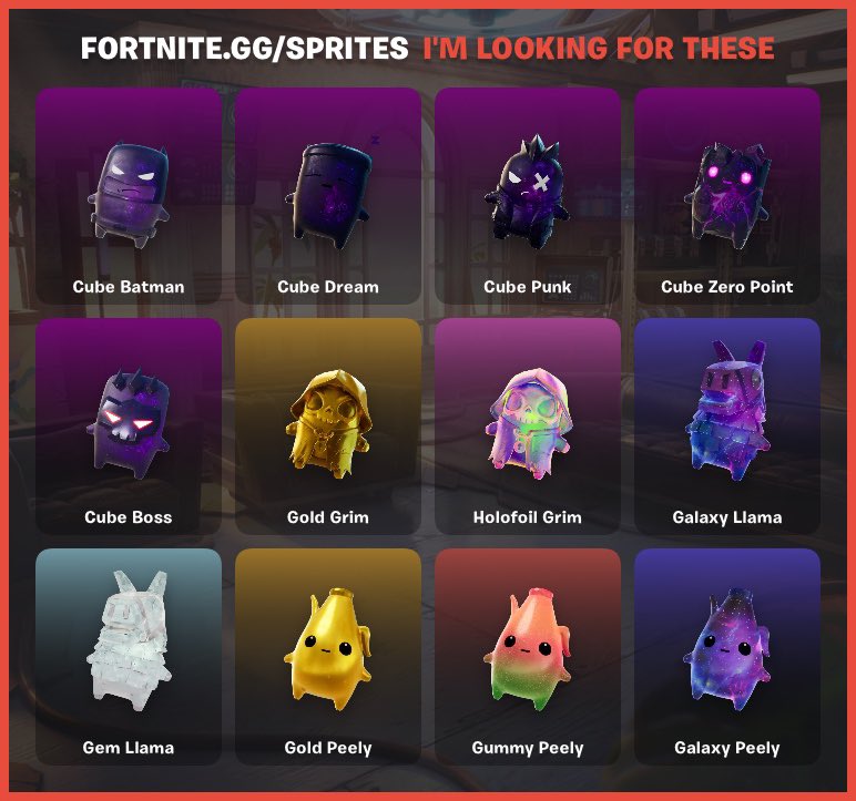 TroWasTraded's tweet photo. Anyone looking to trade? Send your Epic name #fortnite #sprites https://t.co/8Tq6Z202mg