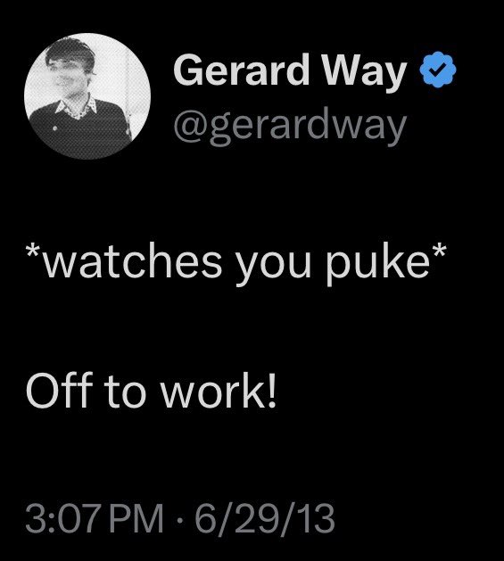gorebugs's tweet photo. something something “gerard emetophilia fetish Confirmed” . Truly I Think We All Knew . love her https://t.co/4o4egnrVzh