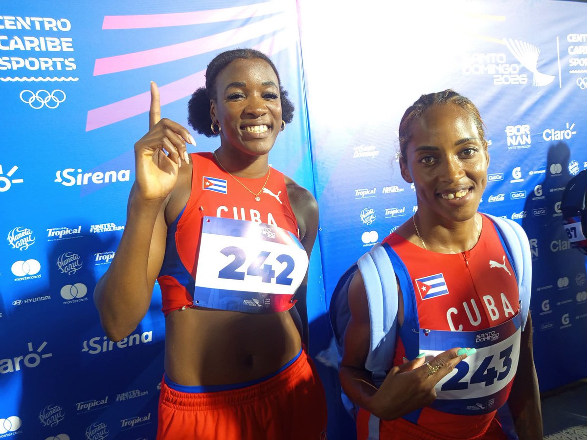 YamileRamosCord's tweet photo. #PinardelRío otra vez en el medallero de los Juegos Centroamericanos.  Leyanis Perez Hernandez  medalla de oro en el Salto Triple (14.78 m) y Liadagmis Povea la presea de plata (14.71m). ¡¡¡Muchas felicidades muchachas, orgullo de vueltabajo!!!! #SantoDomingo2026 https://t.co/xle7Iqibuz