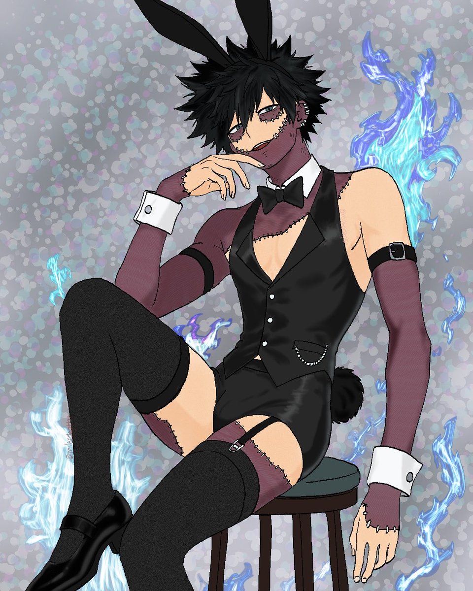MikoDepths's tweet photo. I’m a little late for bunny day but….hope this makes up for it 🔥 🐰 #dabi #myheroacademia #anime #bunnyboy #fanartㅤㅤㅤ #mha https://t.co/Vaujm3oCRd