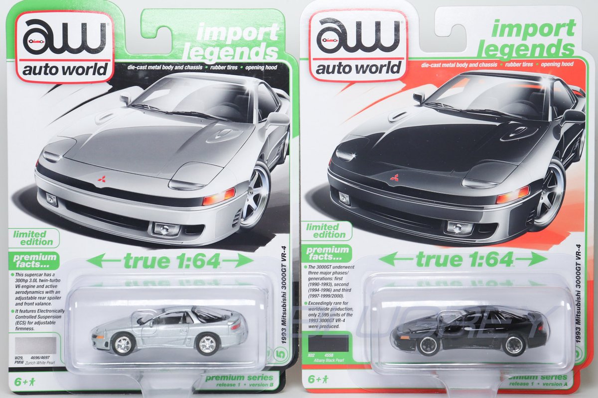 BLUGREY_JP's tweet photo. オートワールド 1/64 三菱 3000GT VR-4 GTO 1993😍
ホワイトとブラックの2色が新発売です！

#オートワールド #Autoworld #三菱GTO #MITSUBISHI3000GT #164scale #ミニカー #モデルカー #diecastcar #diecastmodel #ミニカーショップ #blugrey https://t.co/rbe1gH36rn