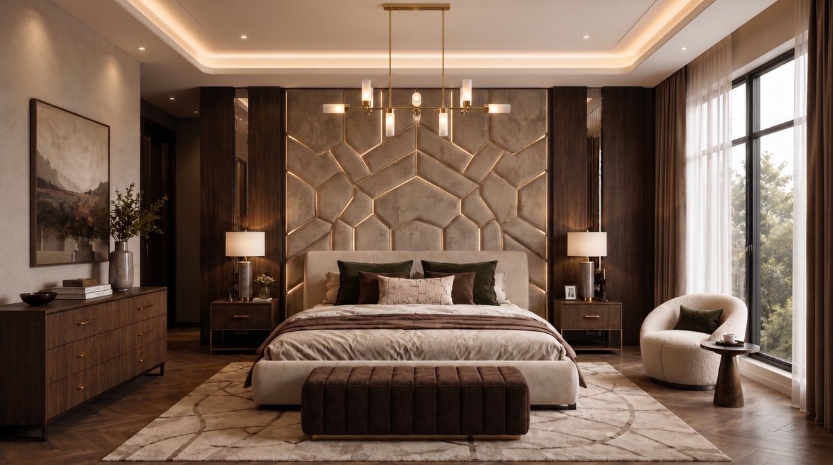 dubai_3dmax's tweet photo. Luxury Modern Bedroom with Geometric Feature Wall
Warm walnut wood, soft neutral fabrics, brass details.
For more, visit: https://t.co/k993vuEWjc
#BedroomDesign #LuxuryInteriors #ModernBedroom #InteriorDesign #ArchViz #Dubai3DMax https://t.co/FIWufdLb8V