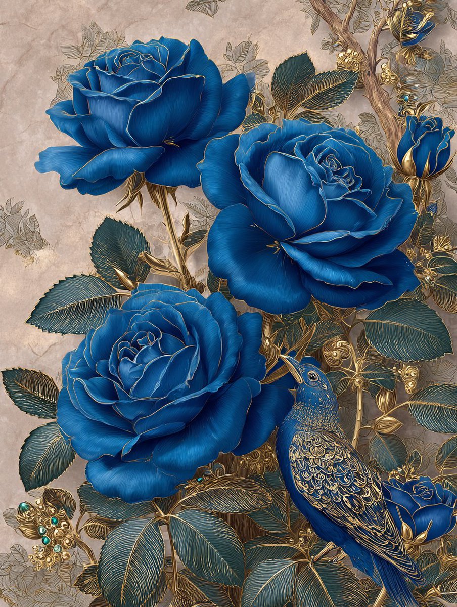 BubbleArtDesign's tweet photo. Vintage blue roses https://t.co/rnrswVbBNe
