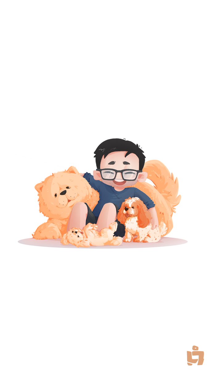 Qpollius's tweet photo. Never enough furry friends in one room! 🐾✨ Here’s a little illustration of pure happiness and fluffy chaos.

#digitalart #illustration #artistonx #art #characterdesign #dogart #digitalillustration #procreateart #clipstudiopaint #doodles https://t.co/Fbz2i0TTTS