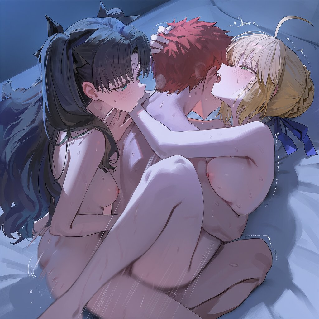 blackbunnylewd's tweet photo. Rin &amp; Saber 🥵 https://t.co/G8IzqivoOo
