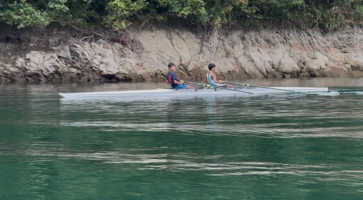 TakaishiRowing's tweet photo. 三重合宿①（奥伊勢湖漕艇場、8/3-6）

インターハイ前＆チーム強化合宿のため1.2年生で今年も三重県大台町に来ています！
追手門学院大学の先輩方と合同で練習しています🚣

#たか高 #高石高校 #ローイング #ボート部  #浜寺公園  #浜寺 #全員初心者 #奥伊勢湖 #追手門学院 https://t.co/RAesc3dqKV