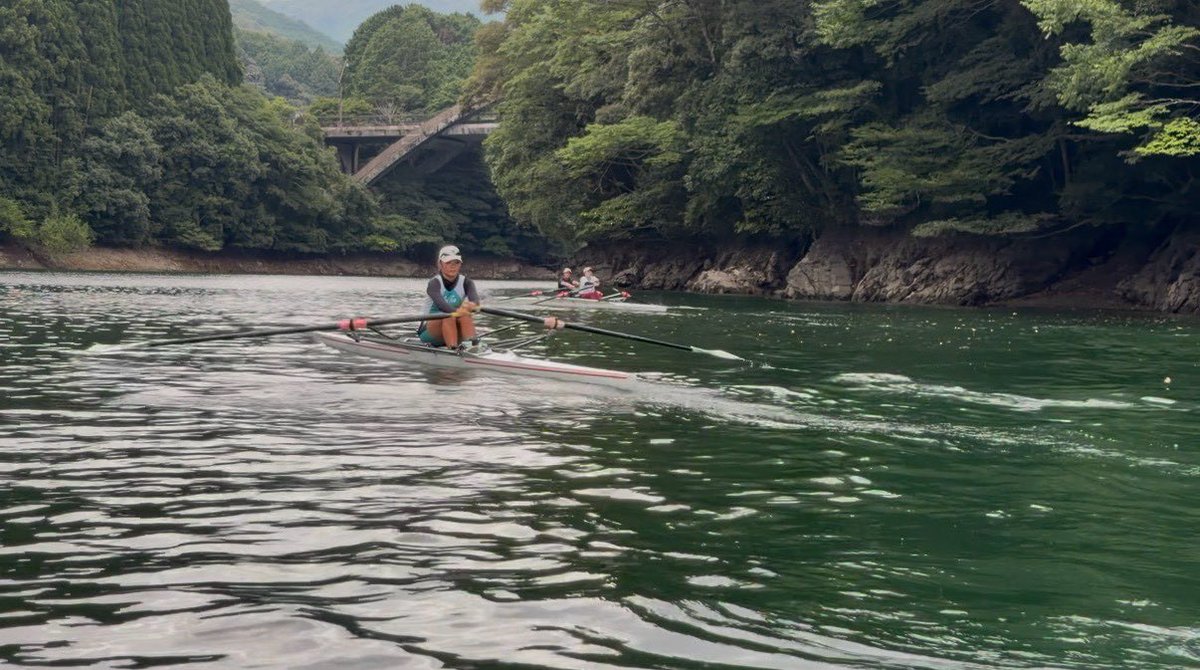 TakaishiRowing's tweet photo. 三重合宿①（奥伊勢湖漕艇場、8/3-6）

インターハイ前＆チーム強化合宿のため1.2年生で今年も三重県大台町に来ています！
追手門学院大学の先輩方と合同で練習しています🚣

#たか高 #高石高校 #ローイング #ボート部  #浜寺公園  #浜寺 #全員初心者 #奥伊勢湖 #追手門学院 https://t.co/RAesc3dqKV