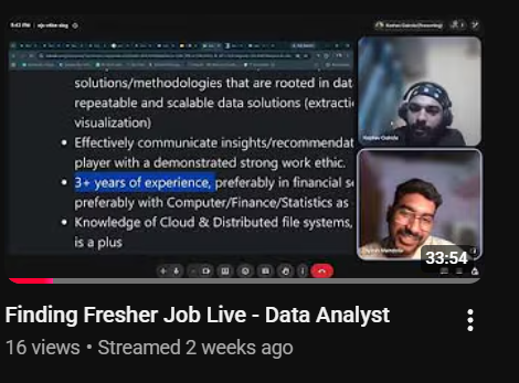 DipeshMain14648's tweet photo. 🚀 Looking for your first tech job?

We're LIVE, searching for Data Analyst &amp; tech opportunities together, sharing resources, discussing resumes, and supporting each other along the way.

#JobSearch #Freshers #DataAnalytics #TechCommunity https://t.co/yYRf9IoSB1