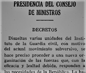 EnriqueNDF's tweet photo. #4deAgosto 1936

Día en el que nacían las Chekas.

El Gobierno del Frente Popular por un Decreto (imagen), eliminaba las unidades de la Guardia Civil y creaba "una nueva organización de las fuerzas"

Nacía el Comité Provincial de Investigación Pública(CPIP), nacían las Chekas..🔽 https://t.co/SJoEj4JmKp